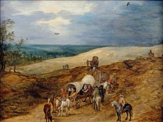 Landscape with Wagons